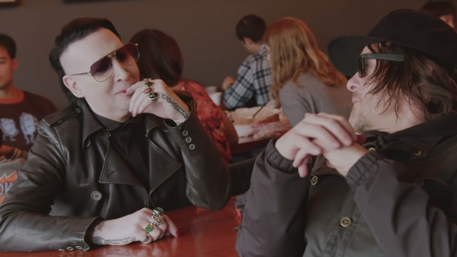See Marilyn Manson Norman Reedus Eat Hot Chicken Ride Motorcycle Talk Arrests Flipboard 