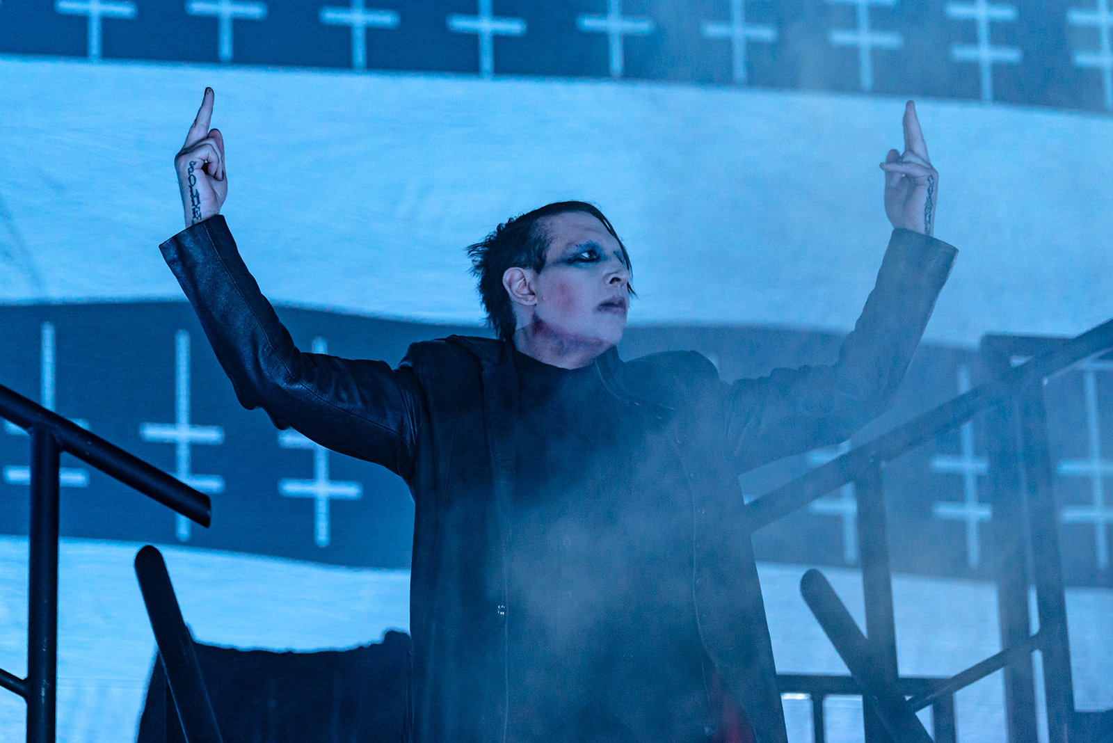 Marilyn Manson and Rob Zombie See Striking Photos of Twins of Evil
